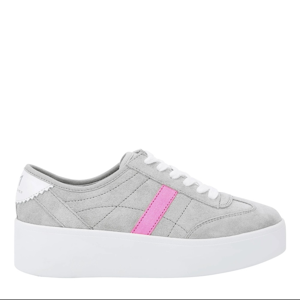 Marc Fisher Grey Tallis Platform Sneaker
